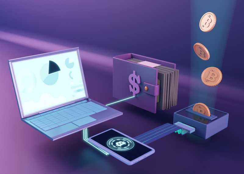 3d cryptocurrency rendering design