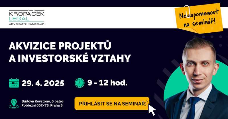 Akvizice projektů a investorské vztahy 